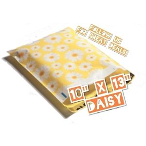 50 Daisy Poly Mailers 10x13